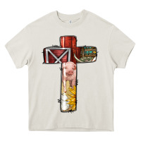 Farm Life Alphabet Lowercase Letters T Heavy Core Tee | Teevron