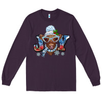 Plum Christmas snow cow joy Long Sleeve Tee - BarkalooDesign