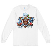 White Christmas snow cow joy Long Sleeve Tee - BarkalooDesign