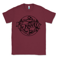 Burgundy the pogues Classic Tee - artisFamous