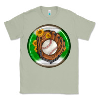 Matcha baseball with sunflower round earrings Classic Tee - BundleAndBundleShop