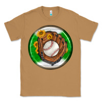 Toasted Coconut baseball with sunflower round earrings Classic Tee - BundleAndBundleShop