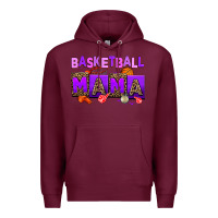 Burgundy basketball mama Premium Hoodie - AdoDesignShop