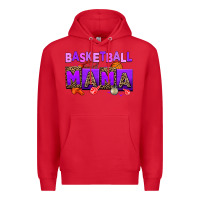 Red basketball mama Premium Hoodie - AdoDesignShop
