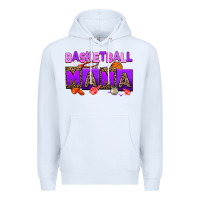 White basketball mama Premium Hoodie - AdoDesignShop
