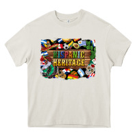 Cream hispanic heritage flags Heavy Core Tee - BundleAndBundleShop