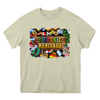 Mossy hispanic heritage flags Heavy Core Tee - BundleAndBundleShop