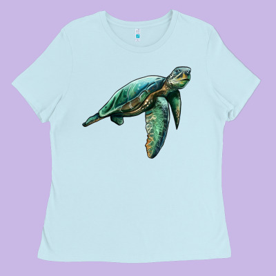 Sea Turtle Ladies Tee Designed By Artiststas