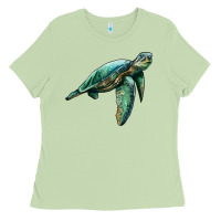 Matcha sea turtle Ladies Tee - Artiststas