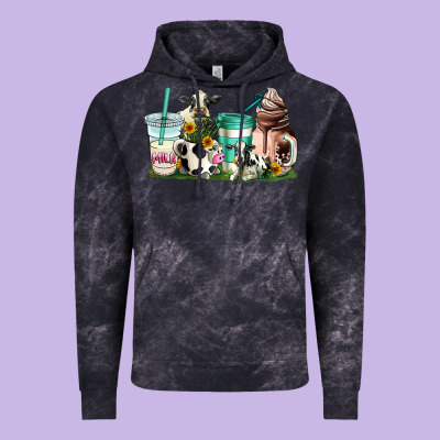 Cow Coffee Cups Vintage Hoodie Designed By Adodesignshop