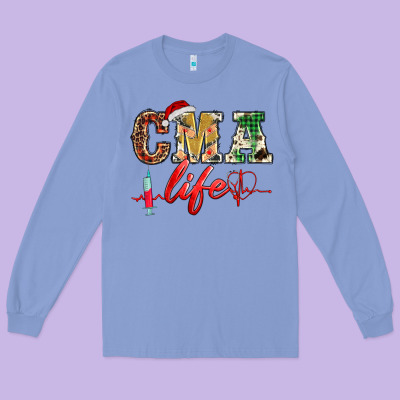 Christmas Certified Medical Assistant Life Long Sleeve Tee Designed By Barkaloodesign