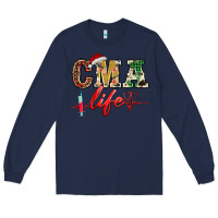 Navy christmas certified medical assistant life Long Sleeve Tee - BarkalooDesign