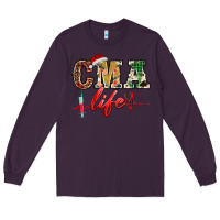 Plum christmas certified medical assistant life Long Sleeve Tee - BarkalooDesign