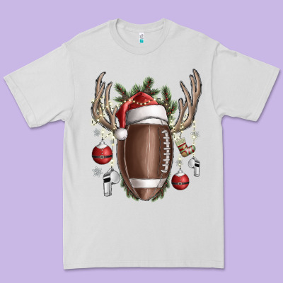 Christmas Football Premium Tee Designed By Sublimationcraftshop
