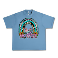 Pebble Blue nurse rainbow Urban Heavy Tee - SublimationCraftShop