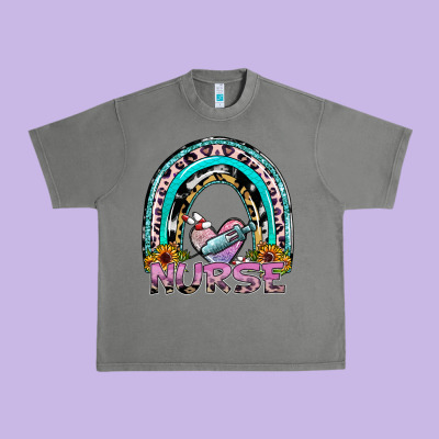 Nurse Rainbow Urban Heavy Tee Designed By Sublimationcraftshop