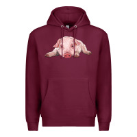 Burgundy baby pig Premium Hoodie - RanaPortraitStore