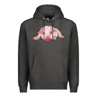 Charcoal Heather baby pig Premium Hoodie - RanaPortraitStore