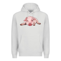 Dove Grey baby pig Premium Hoodie - RanaPortraitStore