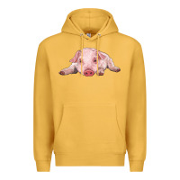 Mustard baby pig Premium Hoodie - RanaPortraitStore
