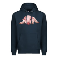 Navy baby pig Premium Hoodie - RanaPortraitStore
