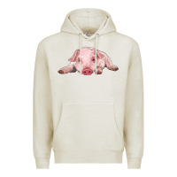 Oatmeal Heather baby pig Premium Hoodie - RanaPortraitStore