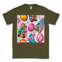Army Green Easter Gnomies Seamless Pattern Classic Tee - BundleAndBundleShop