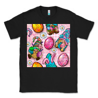 Black Easter Gnomies Seamless Pattern Classic Tee - BundleAndBundleShop