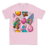 Bubblegum Pink Easter Gnomies Seamless Pattern Classic Tee - BundleAndBundleShop