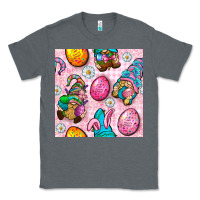 Charcoal Heather Easter Gnomies Seamless Pattern Classic Tee - BundleAndBundleShop