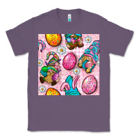Lavender Easter Gnomies Seamless Pattern Classic Tee - BundleAndBundleShop