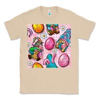 Mushroom Easter Gnomies Seamless Pattern Classic Tee - BundleAndBundleShop