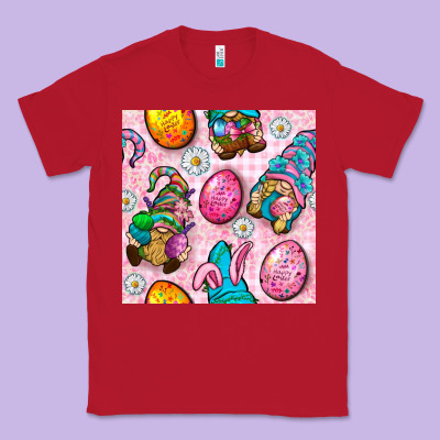 Easter Gnomies Seamless Pattern Classic Tee Designed By Bundleandbundleshop