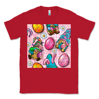 Red Easter Gnomies Seamless Pattern Classic Tee - BundleAndBundleShop