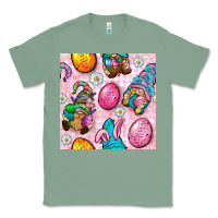 Sage Easter Gnomies Seamless Pattern Classic Tee - BundleAndBundleShop