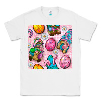 White Easter Gnomies Seamless Pattern Classic Tee - BundleAndBundleShop