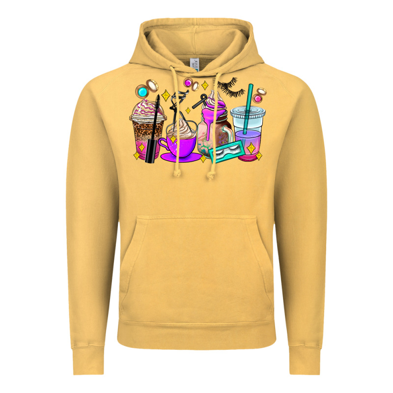 Lash Hustler Coffee Cups Vintage Hoodie by AdoDesignShop | Teevron