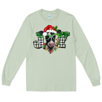 Matcha Christmas joy black and white cow Long Sleeve Tee - BarkalooDesign