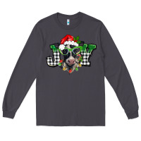 Smoke Christmas joy black and white cow Long Sleeve Tee - BarkalooDesign