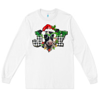 White Christmas joy black and white cow Long Sleeve Tee - BarkalooDesign