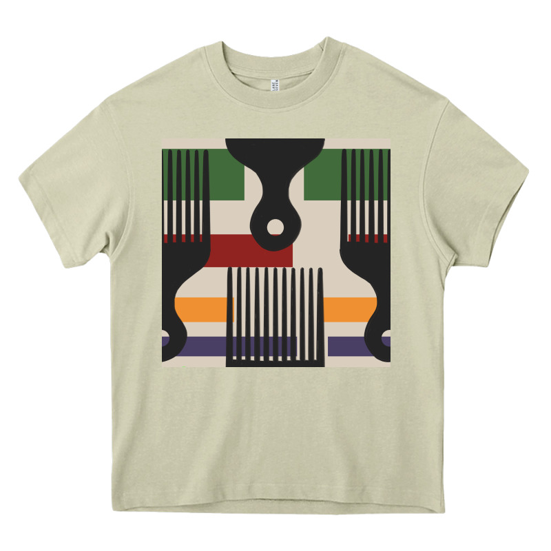 Afro Comb Seamless Pattern Heavy Core Tee by BundleAndBundleShop | Teevron