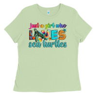 Matcha just a girl who loves sea turtle Ladies Tee - Artiststas