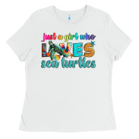 Just A Girl Who Loves Sea Turtle Ladies Tee | Teevron