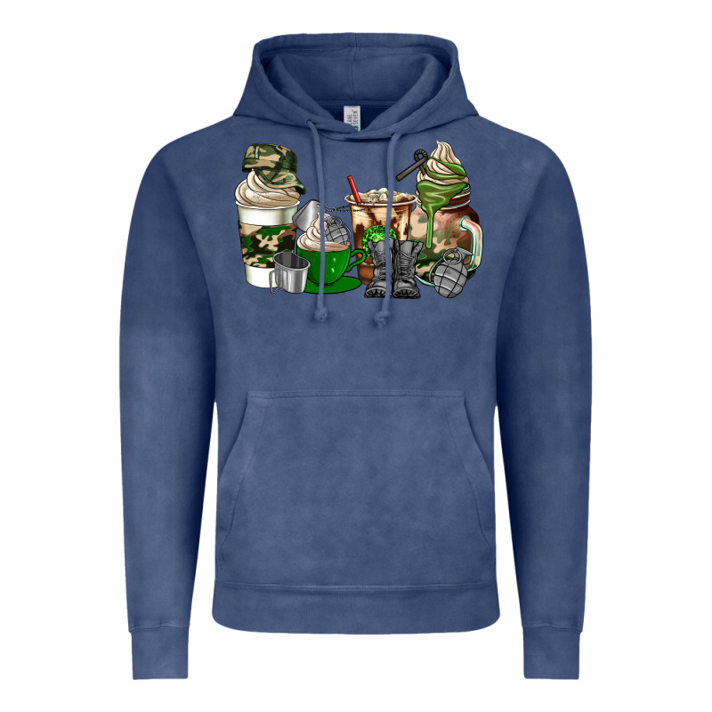 Veteran Coffee Cups Vintage Hoodie by AdoDesignShop | Teevron