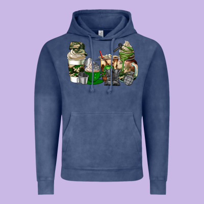 Veteran Coffee Cups Vintage Hoodie Designed By Adodesignshop