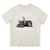 Cream I'D Rather Be On My Tractor Heavy Core Tee - Bettercallsaul