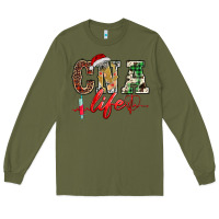 Army Green christmas certified nurse  assistant life Long Sleeve Tee - BarkalooDesign