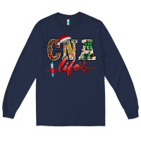 Navy christmas certified nurse  assistant life Long Sleeve Tee - BarkalooDesign