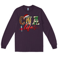 Plum christmas certified nurse  assistant life Long Sleeve Tee - BarkalooDesign