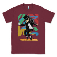 Burgundy michael jackson Classic Tee - artisFamous